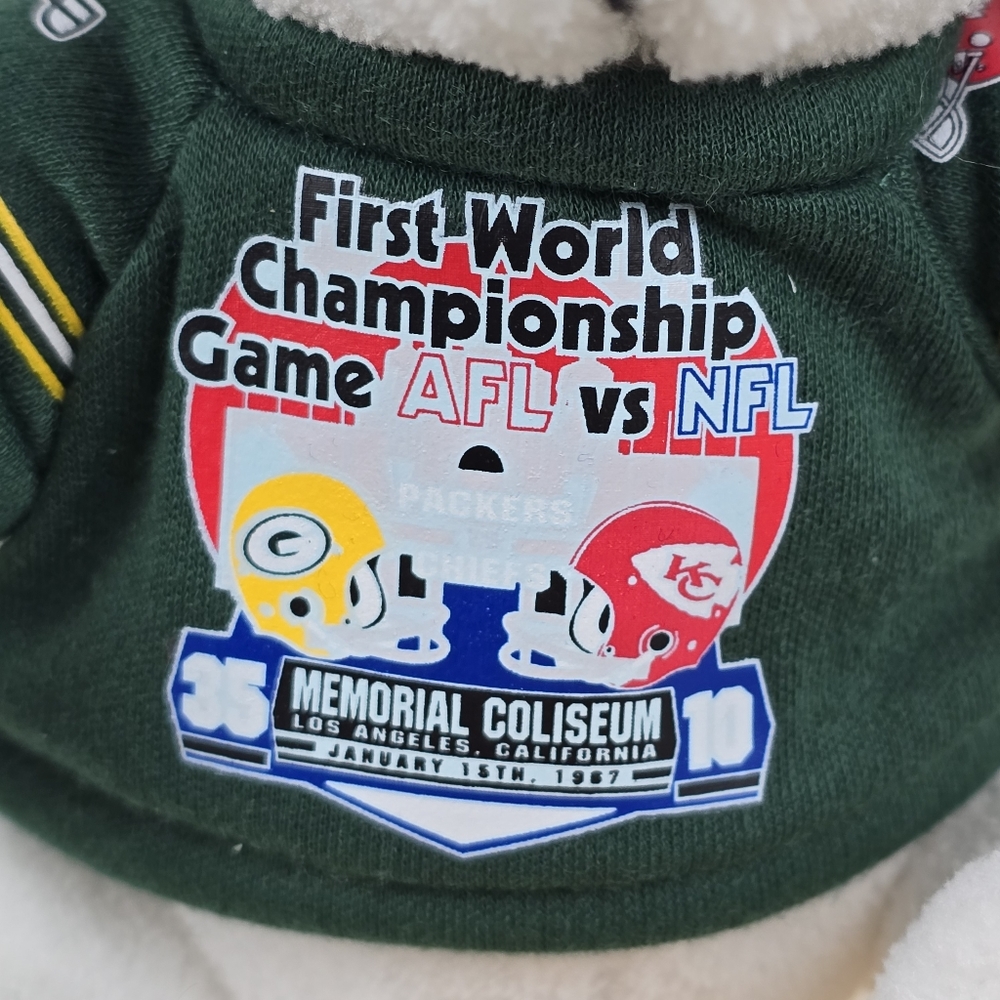 6" Teddy Bear with World Championship Shirt Packers vs. Chiefs